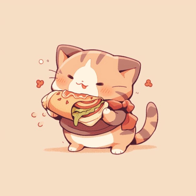 lindo gato con pizza