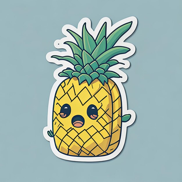 lindo icono fruta piña