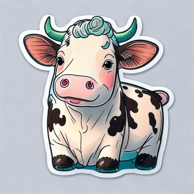 Lindo icono de vaca