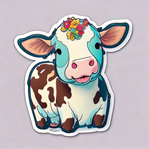 Lindo icono de vaca