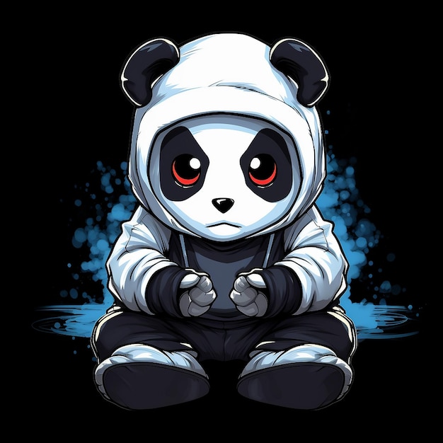 Foto lindo jogo de ilustração de panda