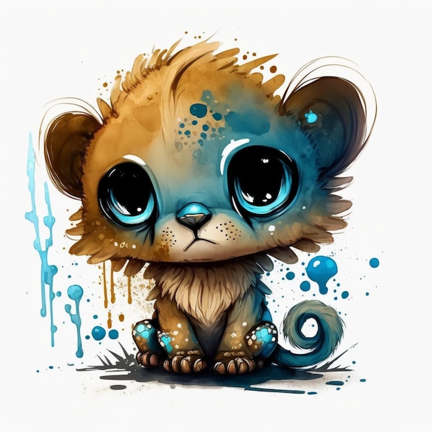 lindo león chibi 2