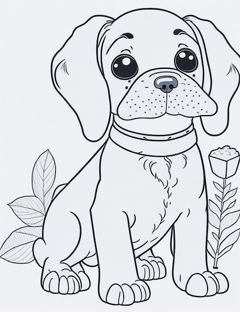 Foto lindo libro de colorear con ilustraciones de perros para niños