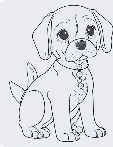 Lindo libro de colorear con ilustraciones de perros para niños