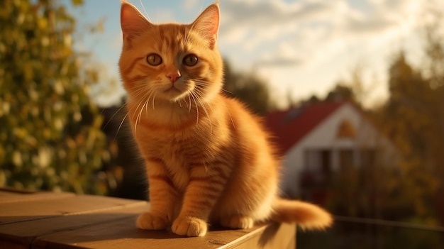 Lindo lindo gato laranja