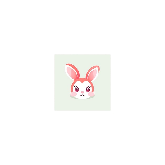 lindo logo de diseño de conejo19