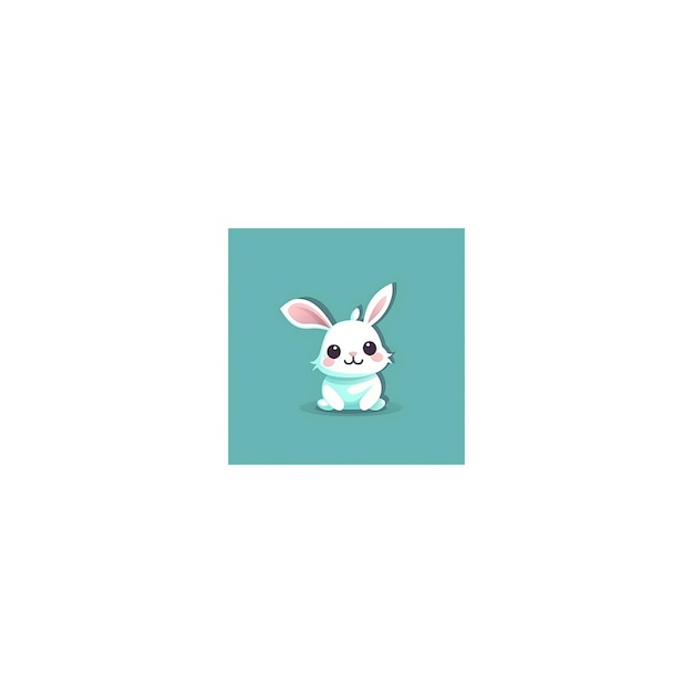 lindo logo de diseño de conejo1