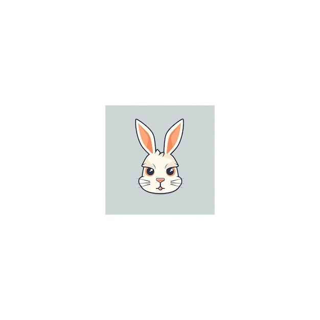 Foto lindo logo de diseño de conejo7