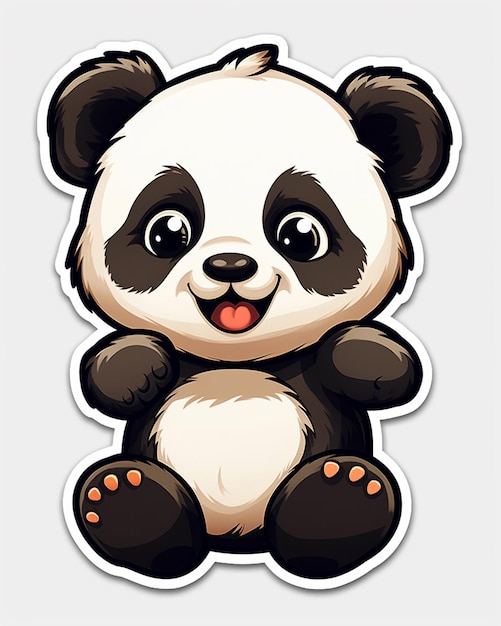 Lindo oso panda Pegatina