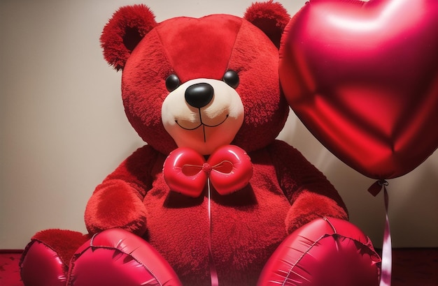 Lindo oso de peluche Día de San Valentín Lindo regalo para tu esposa Novia IA generativa