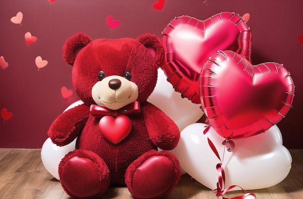 Lindo oso de peluche Día de San Valentín Lindo regalo para tu esposa Novia IA generativa