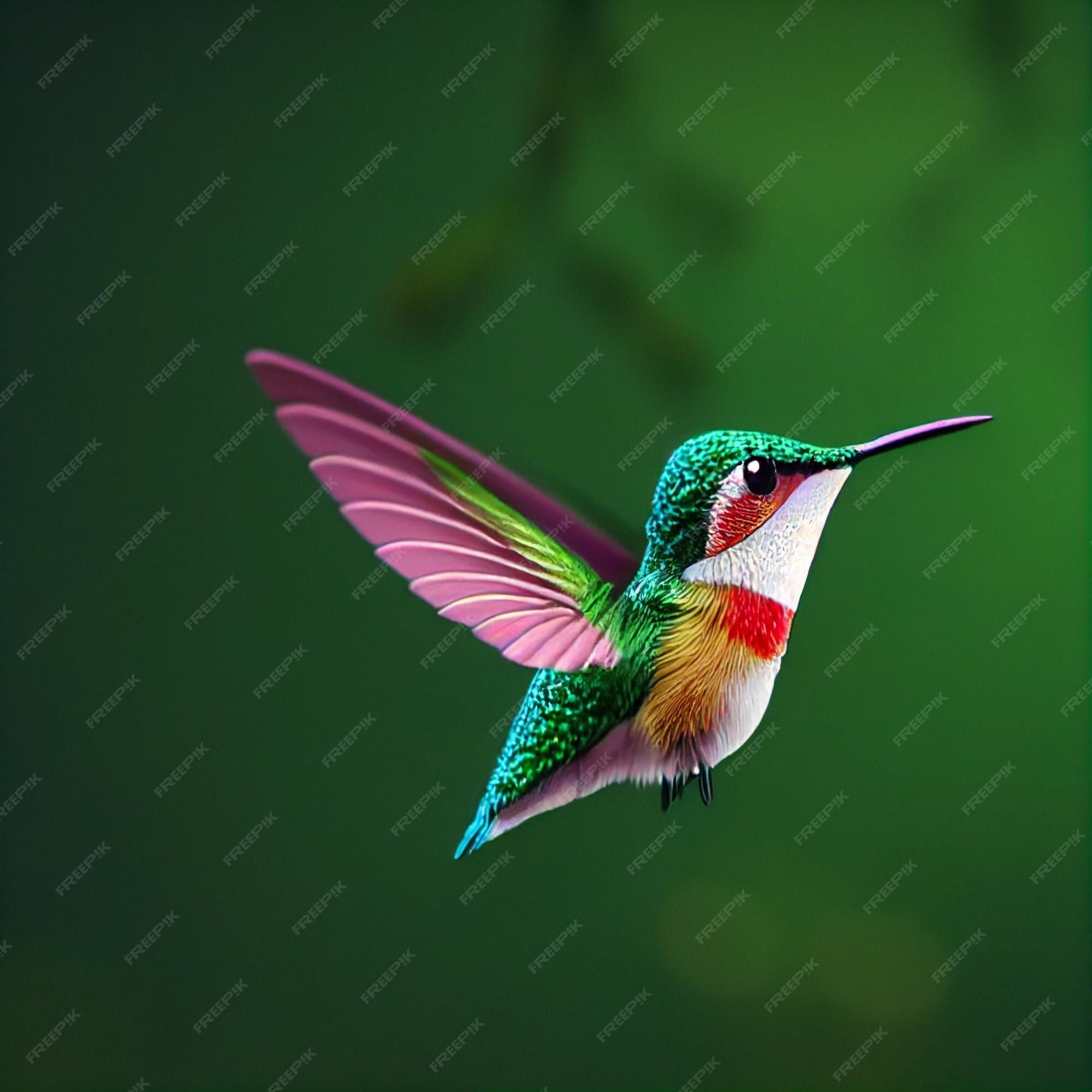 Lindo pájaro colibrí en estilo de dibujos animados con ojos grandes | Foto Premium Lindo pájaro colibrí en estilo de dibujos animados con ojos grandes | Foto Premium