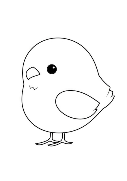 lindo pájaro para colorear página en papel A4