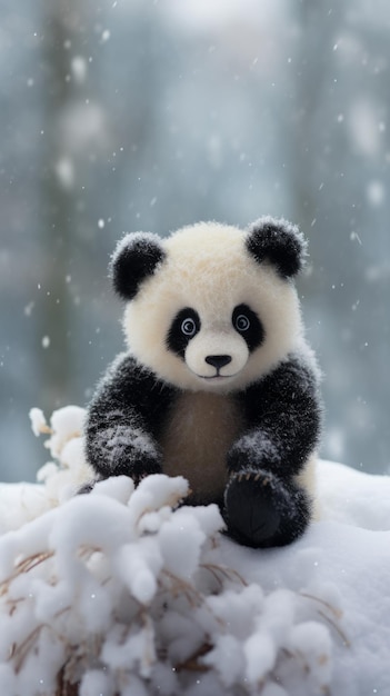 Lindo panda de juguete esponjoso, un regalo divertido para un niño