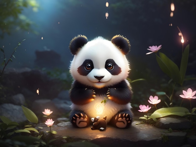 Lindo panda mágico