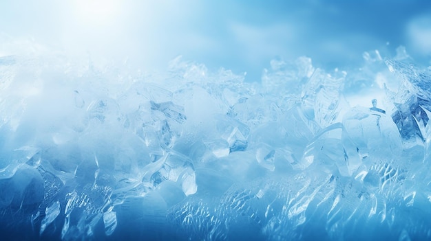 lindo papel de parede de gelo de inverno fundo azul