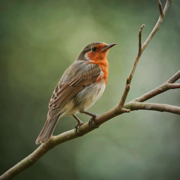 Foto lindo pássaro está sentado em um galho de árvore