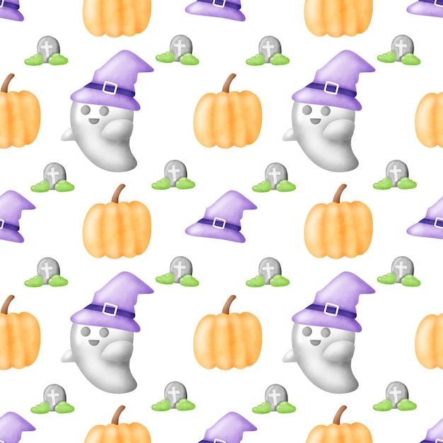 Lindo patrón sin costuras de halloween