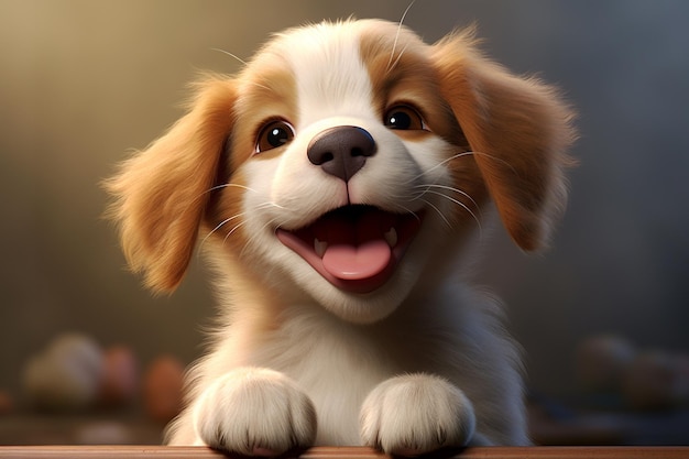 Lindo perrito feliz perro