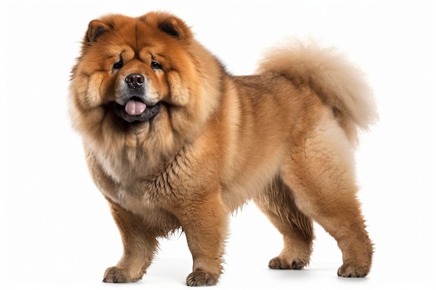 Lindo perro chow chow en estudio creado con IA generativa