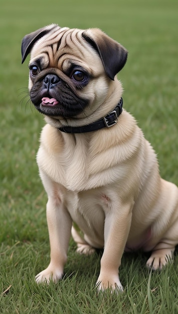 Un lindo perro mapaches Foto generada por Ai