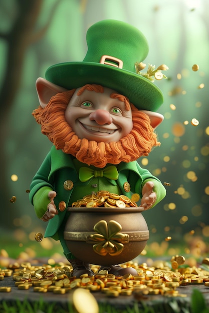 Lindo personaje 3d de duende