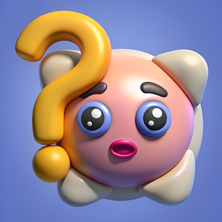 Foto lindo personaje 3d con un gran signo de interrogación perfecto para representar la confusión de la curiosidad o la investigación lúdica