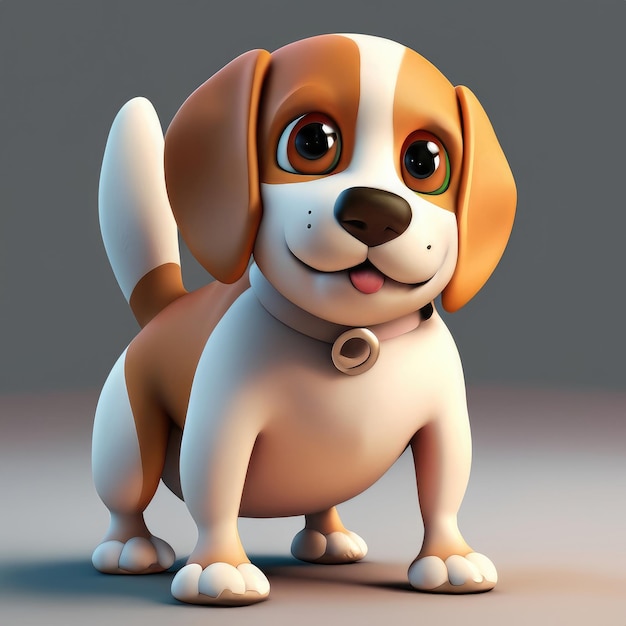 Lindo personaje Beagle 3d