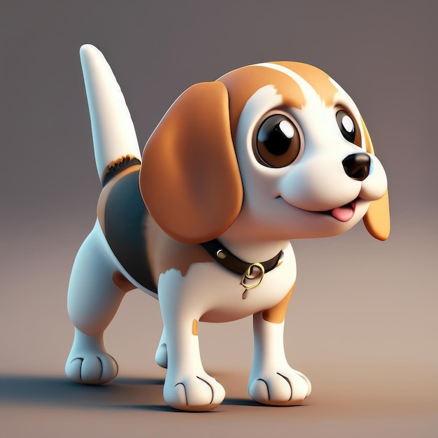 Lindo personaje Beagle 3d