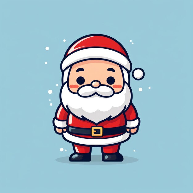 Lindo personaje de dibujos animados de Papá Noel