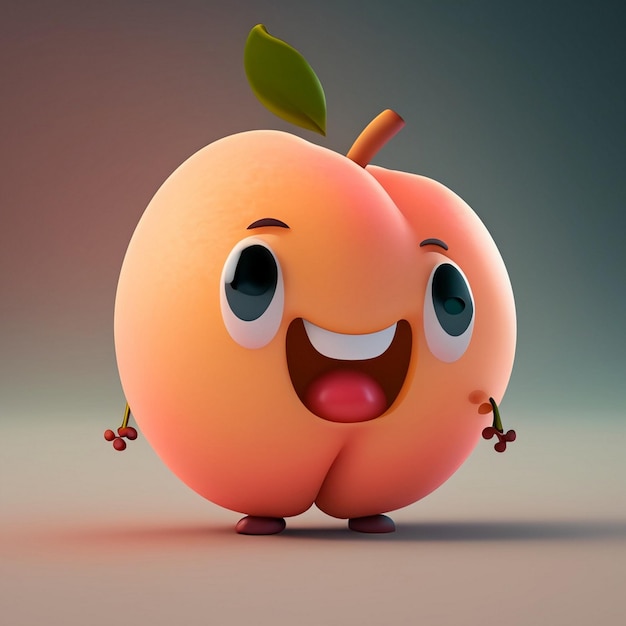 Lindo personaje interactivo 3d Peach