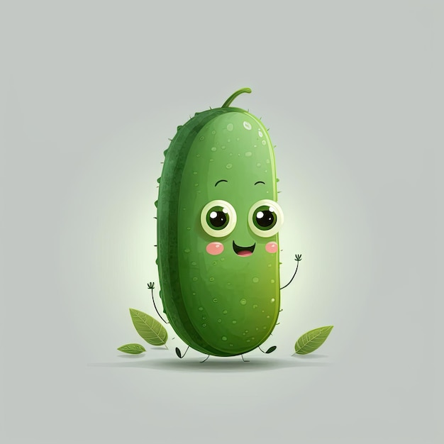 Lindo personaje de pepino