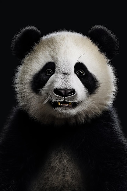 lindo retrato de oso panda