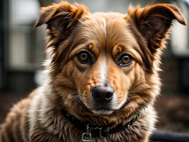 Lindo retrato de perro con ojos expresivos