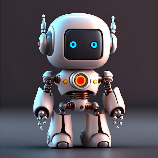 Foto el lindo robot ai en 3d