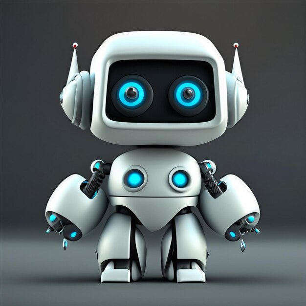 Foto el lindo robot ai en 3d