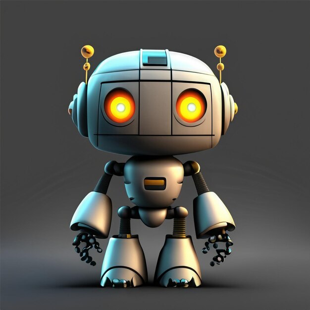 Foto el lindo robot ai en 3d