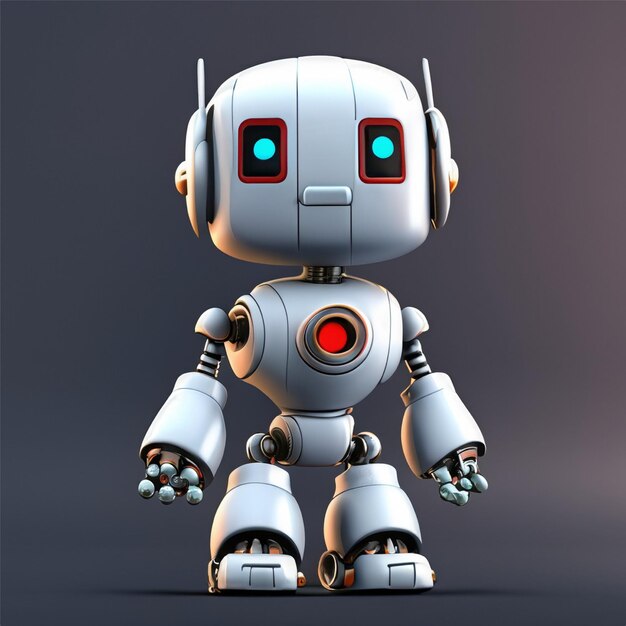 El lindo robot Ai en 3D