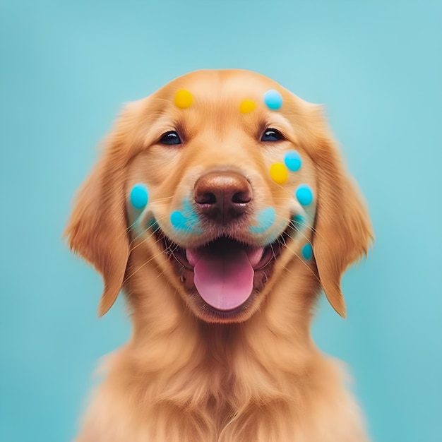 lindo, sonriente, perrito, perro, retrato, vendimia, estilo