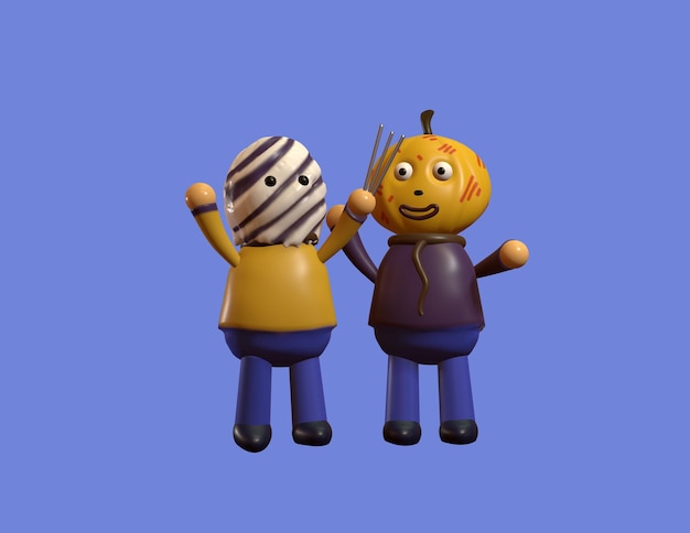 lindo susto halloween personaje 3d diseño