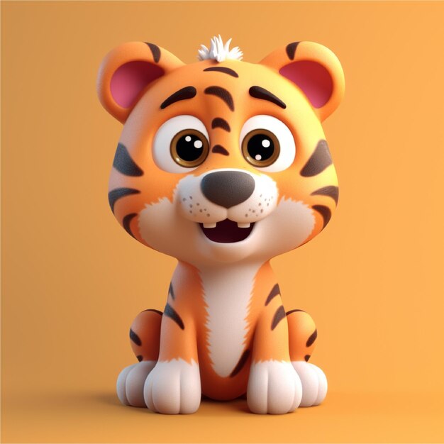 lindo tigre 3d