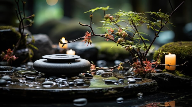lindo zen jardim harmonia pacífico