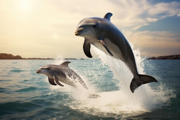 lindos delfines saltando