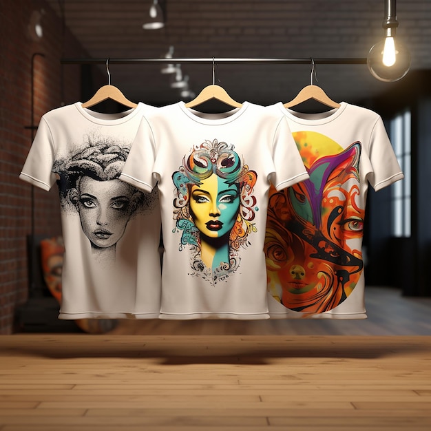 Lindos designs de camisas e maquetes