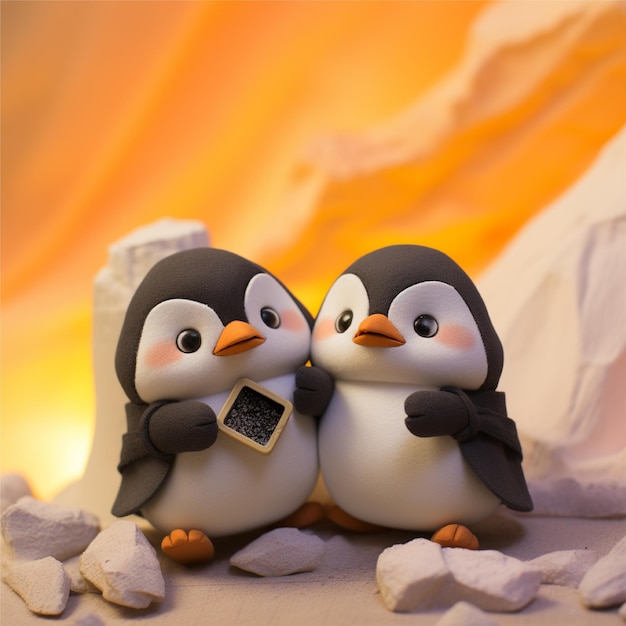 lindos pinguinos