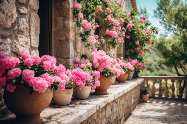 Lindos vasos com flores