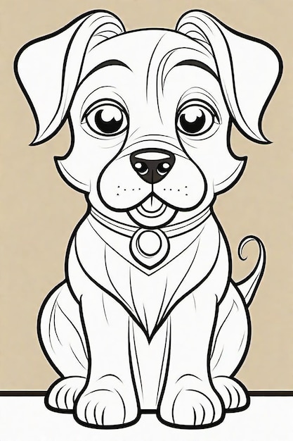 Line-Art-Hundeillustration