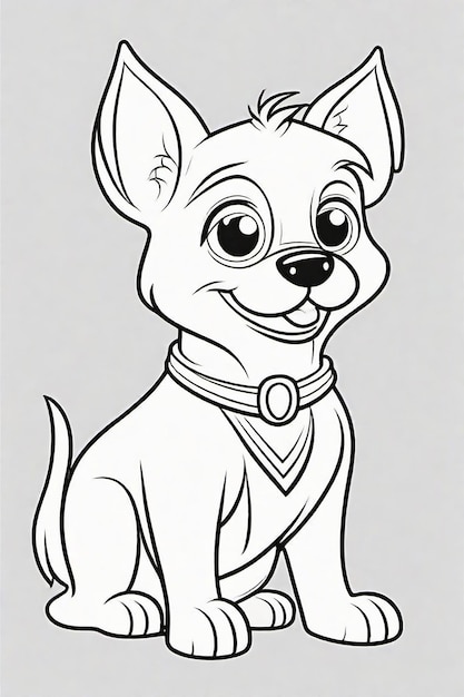 Line-Art-Hundeillustration