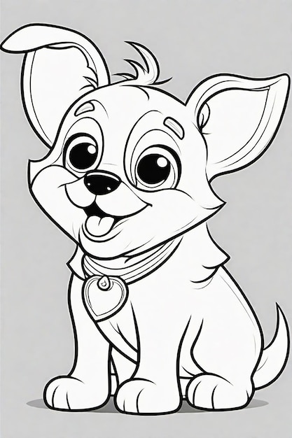 Line-Art-Hundeillustration