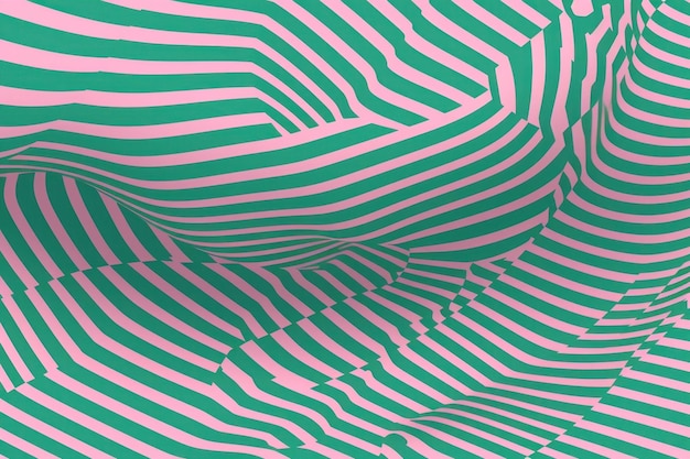 Línea abstracta de patrón rosa y verde